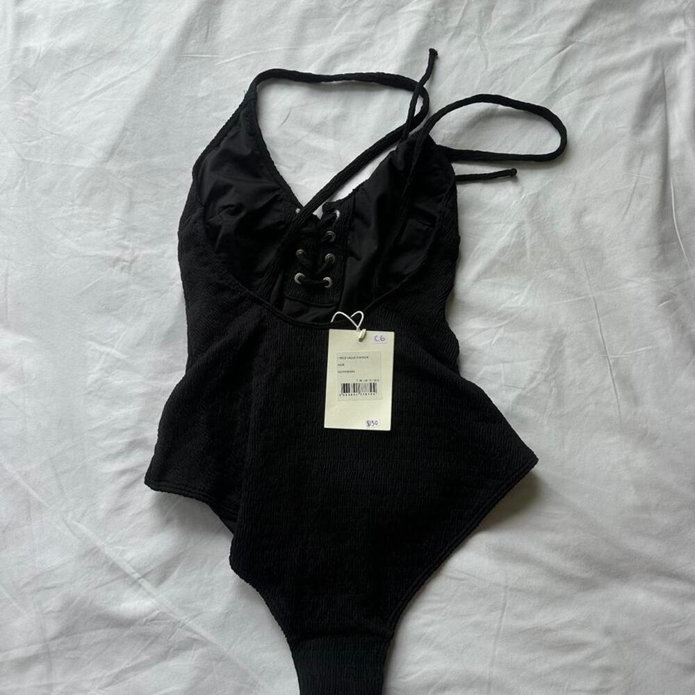 Nwt sezane black ribbed swimsuit